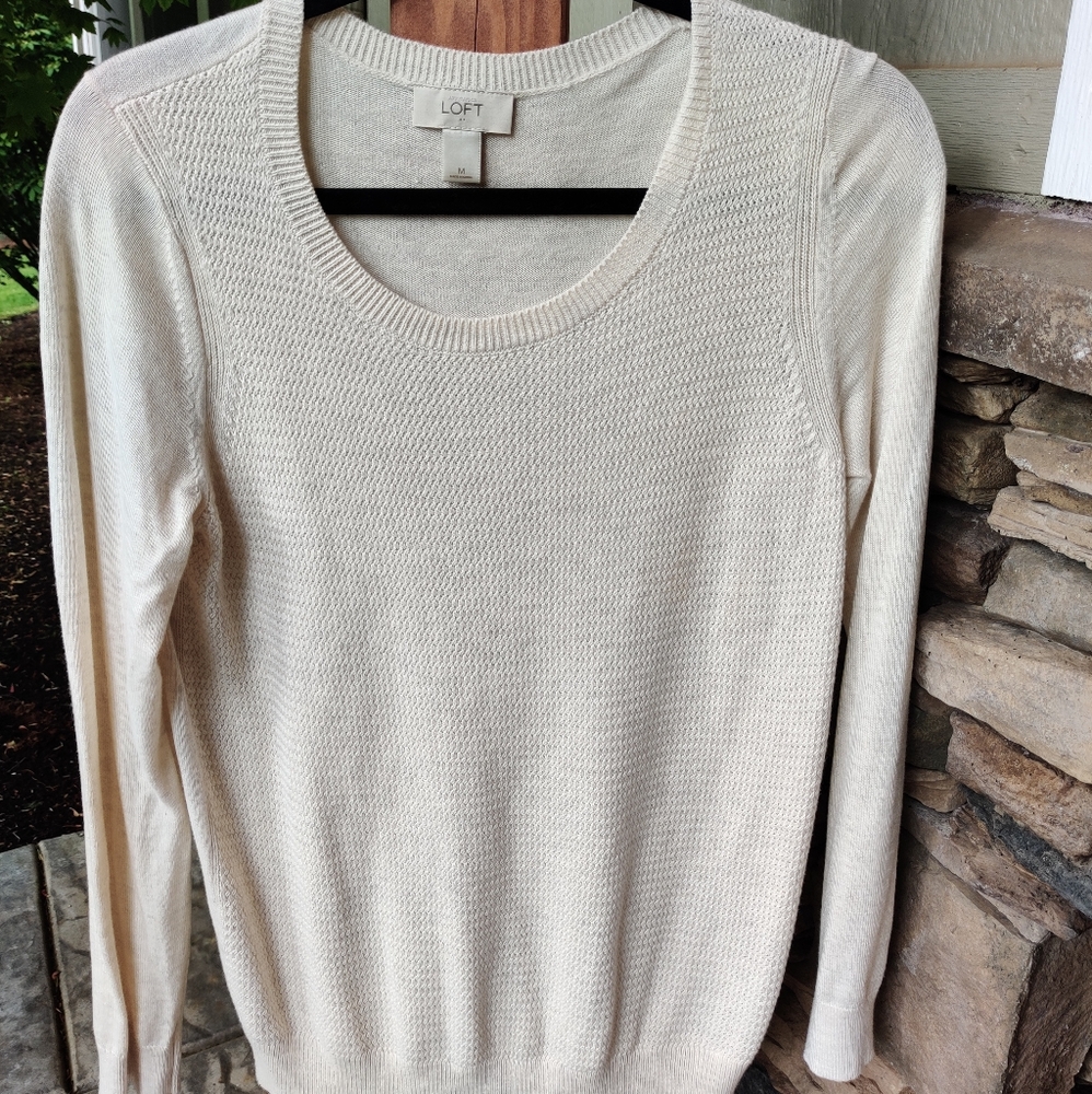 Oatmeal Ann Taylor Loft Spring Sweater